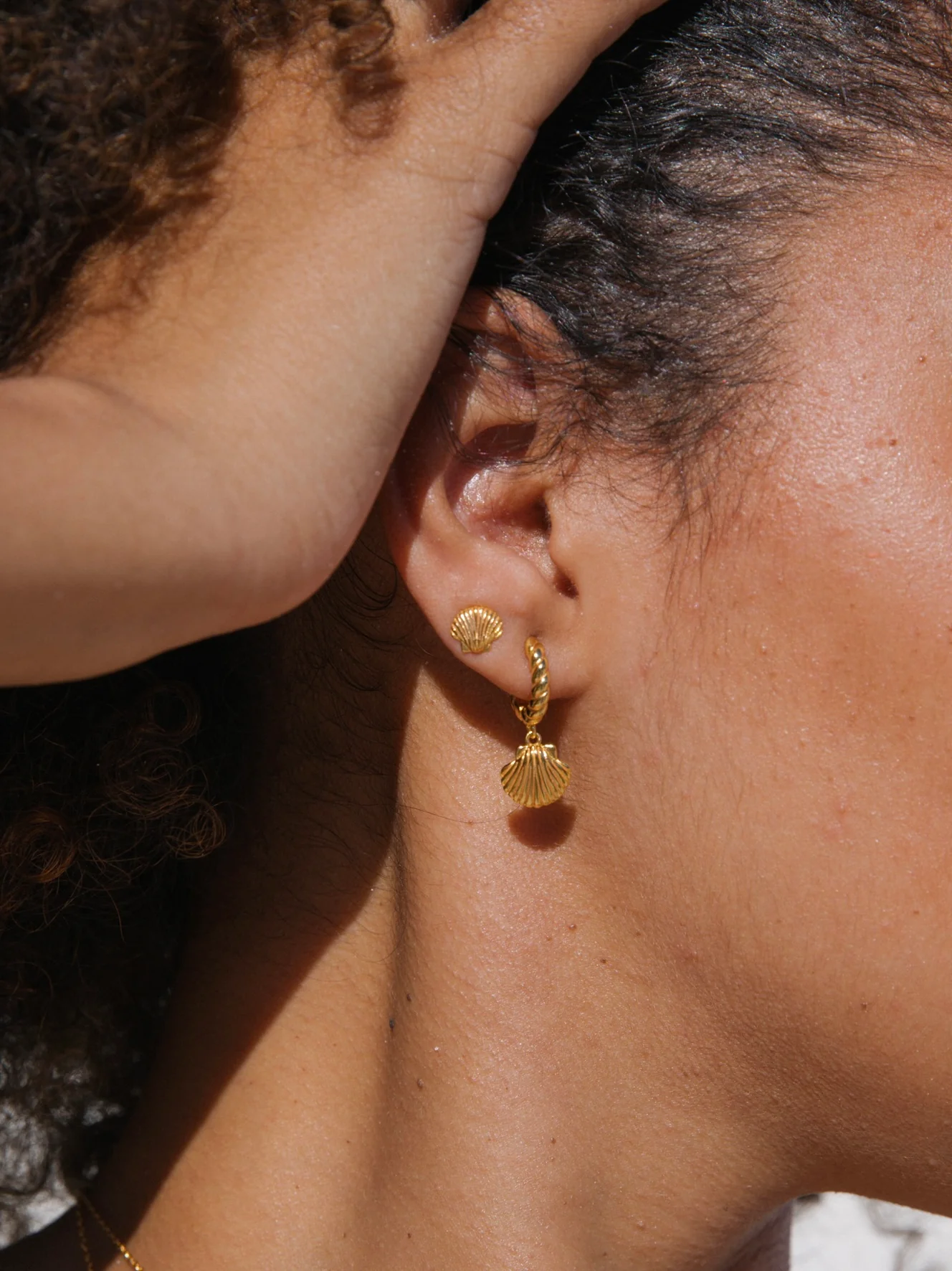 Callico Sun Studs in 18k Gold Vermeil - Image 3