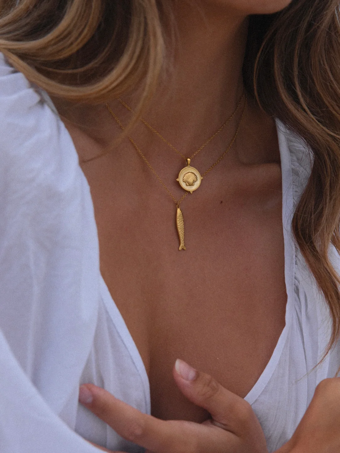 Isola Sea Necklace in 18k Gold - Image 7