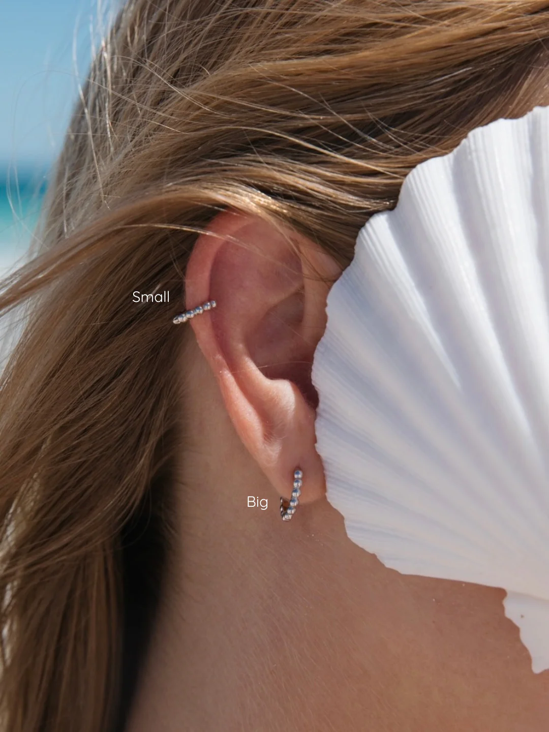 Kauai Sun Small Hoops in Sterling Silver - Image 3