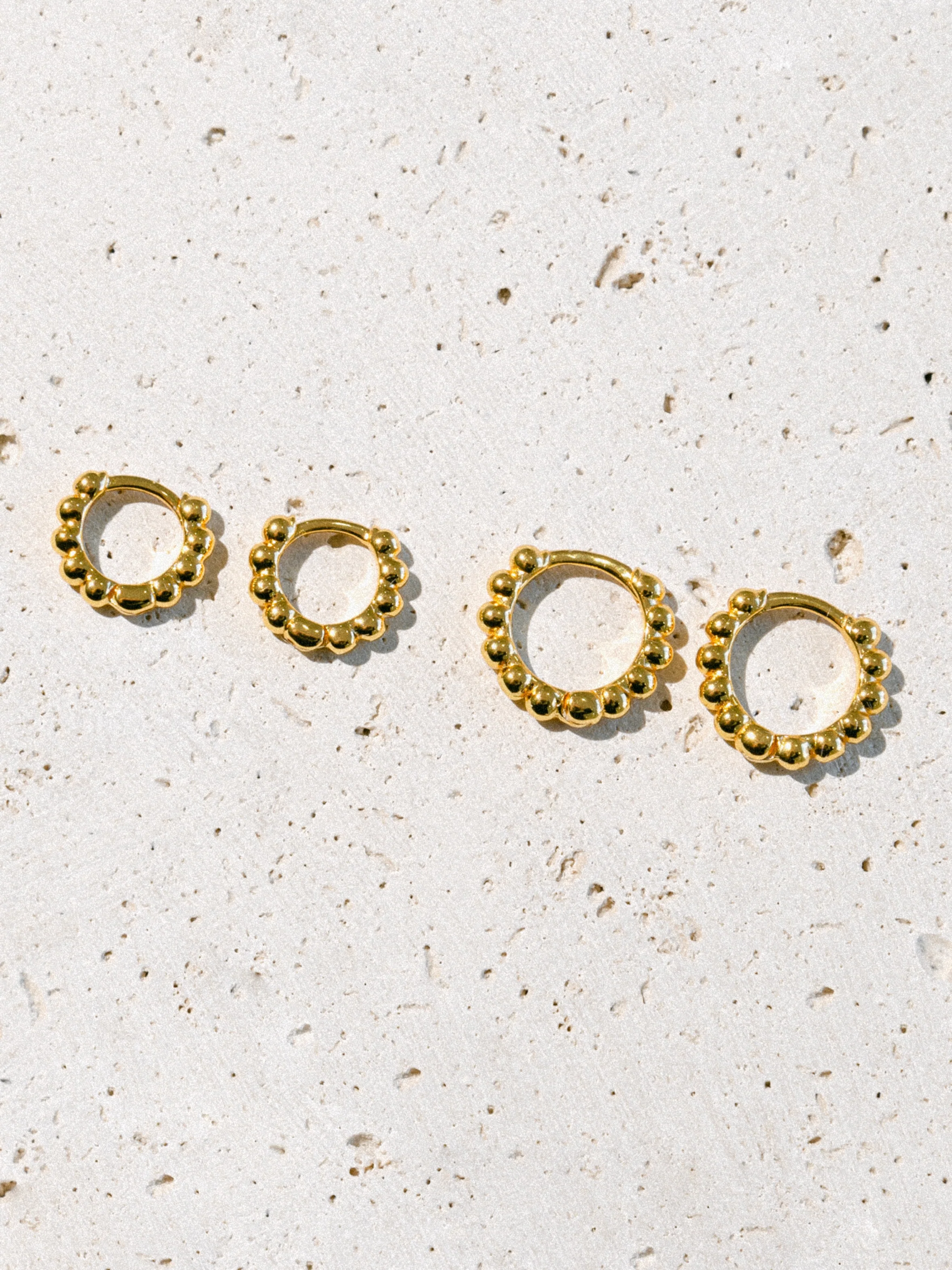 Kauai Sun Small Hoops in 18k Gold Vermeil - Image 4